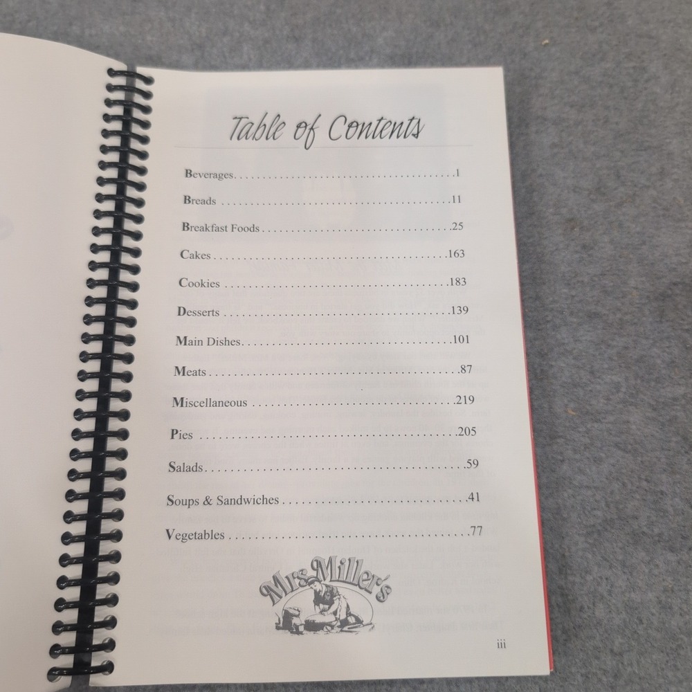 Mrs Millers Family Favorite Recipes Cookbook Second Edition Spiral Bound - Picture 2 of 3